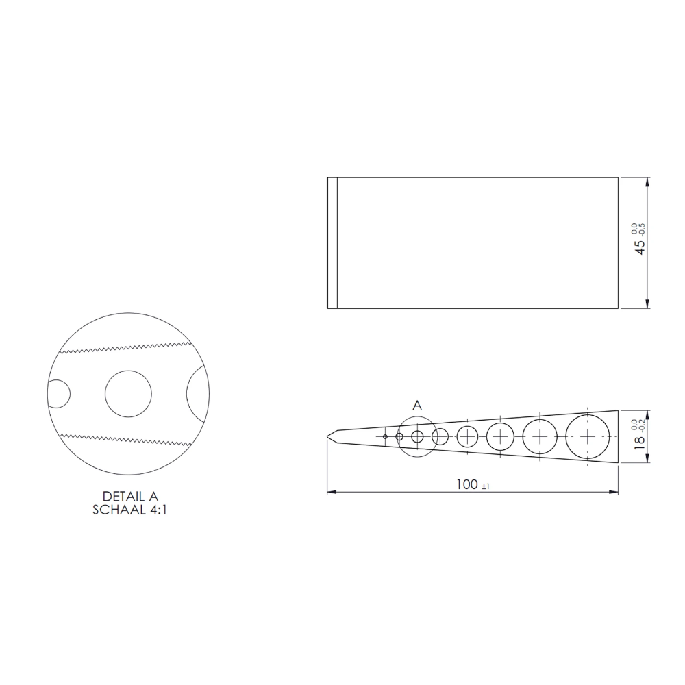 Miniatuur van GB stelwig 100x45x18mm - zwart per 50 stuks (340030.Z050)
