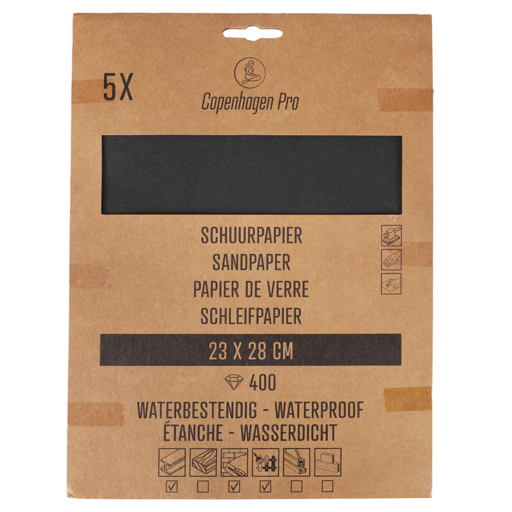 Miniatuur van Copenhagen Pro schuurpapier waterproof 28x23cm K400 - per 5 stuks (23.507.40)