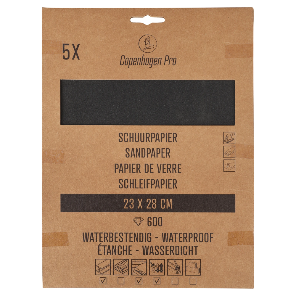 Miniatuur van Copenhagen Pro schuurpapier waterproof 28x23cm K600 - per 5 stuks (23.507.60)