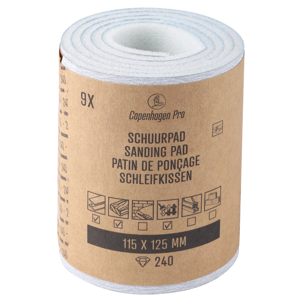Miniatuur van Copenhagen Pro schuurpad fijn 115x125 mm K240 - per 9 stuks (23.512.00)