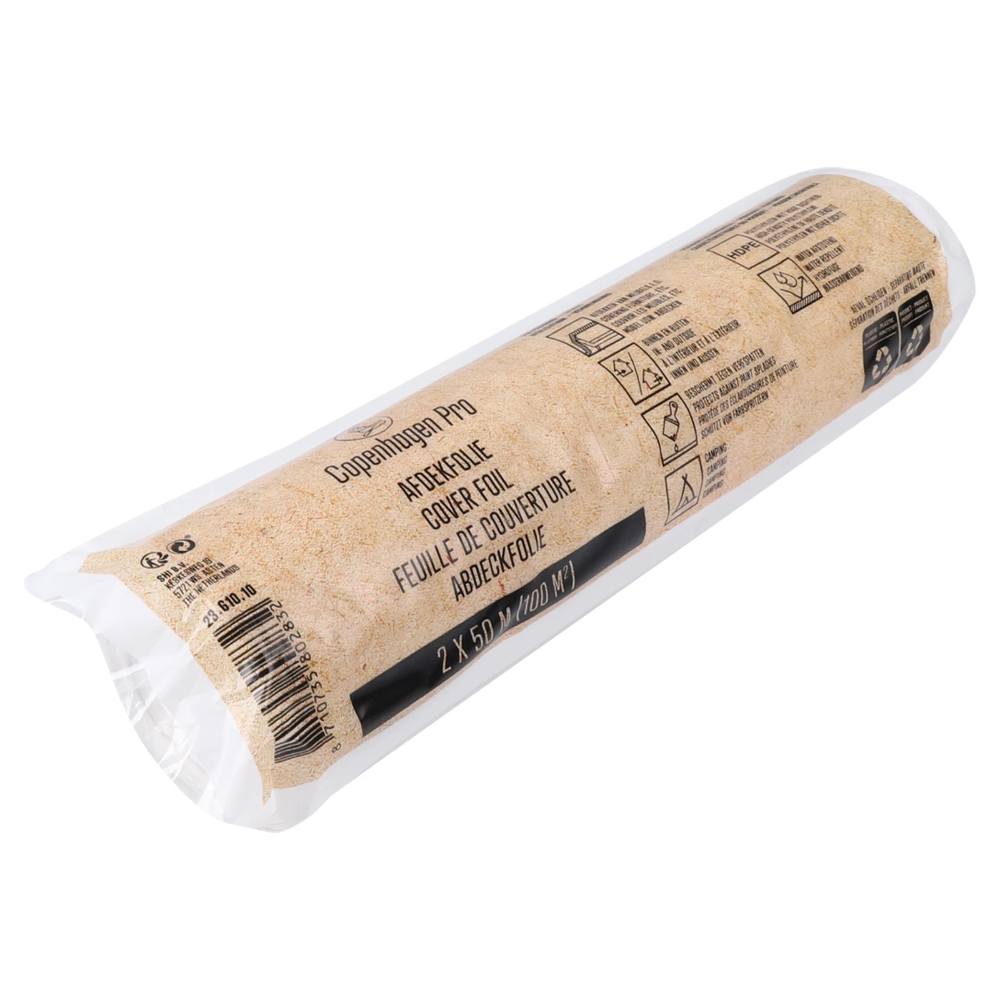 Miniatuur van Copenhagen Pro afdekzeil op rol 2x50m HDPE 6MU - transparant (23.610.10)
