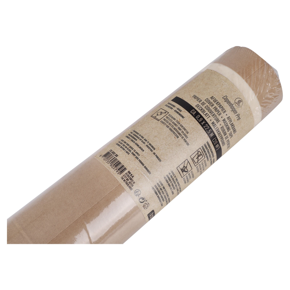 Miniatuur van Copenhagen Pro afplaktape met afdekpapier scheurvast 90cmx22.5m (23.602.00)