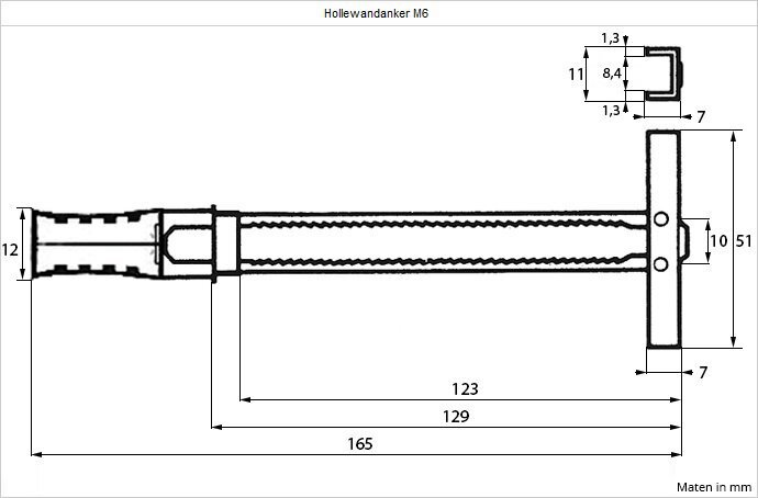 Miniatuur van Toggler hollewandanker M6 - per stuk (96116910)