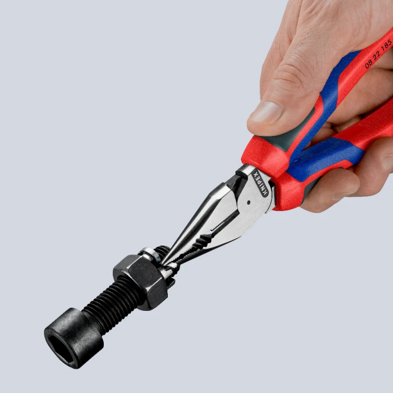 Miniatuur van KNIPEX combinatietang met spitse punt 185mm met 3-comp comfort handgreep KNIPEXtend (0822185)