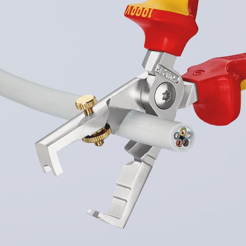 Miniatuur van KNIPEX striptang met kabelschaar VDE 180mm (13 66 180)