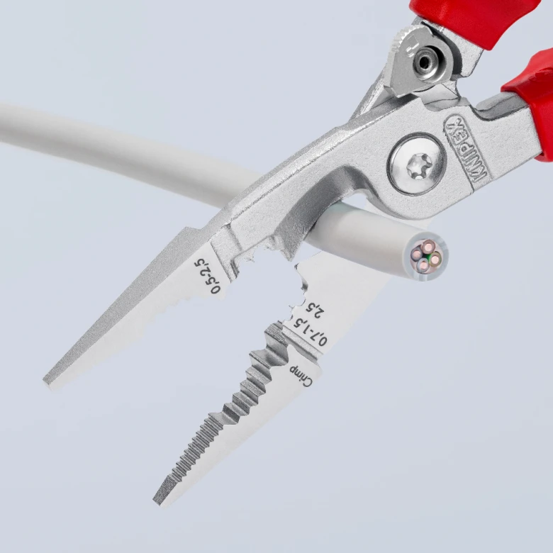 Miniatuur van KNIPEX multifunctionele 6 in 1 combinatietang elektro 200mm met vergrendelingshendel VDE (1396200)