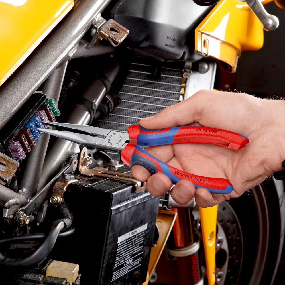 Miniatuur van KNIPEX langbektang recht + zijsnede 200mm (2612200)