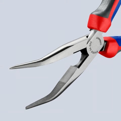 Miniatuur van KNIPEX langbektang 45° + zijsnede 200mm (26 22 200)