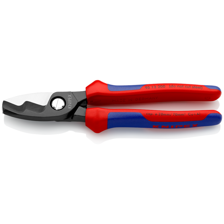 Miniatuur van KNIPEX kabelschaar dubbele snijkanten 200mm (95 12 200)