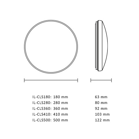 Miniatuur van INTERLight LED plafonniere 18W 1530lm CCT Ø360 IP65 (IL-CLS36