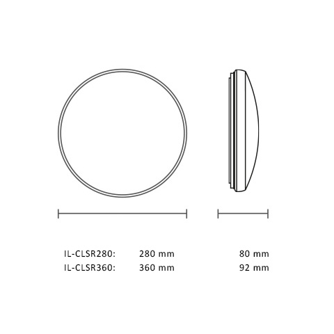 Miniatuur van INTERLight LED plafonniere met sensor 18W Ø360 1530lm CCT IP6