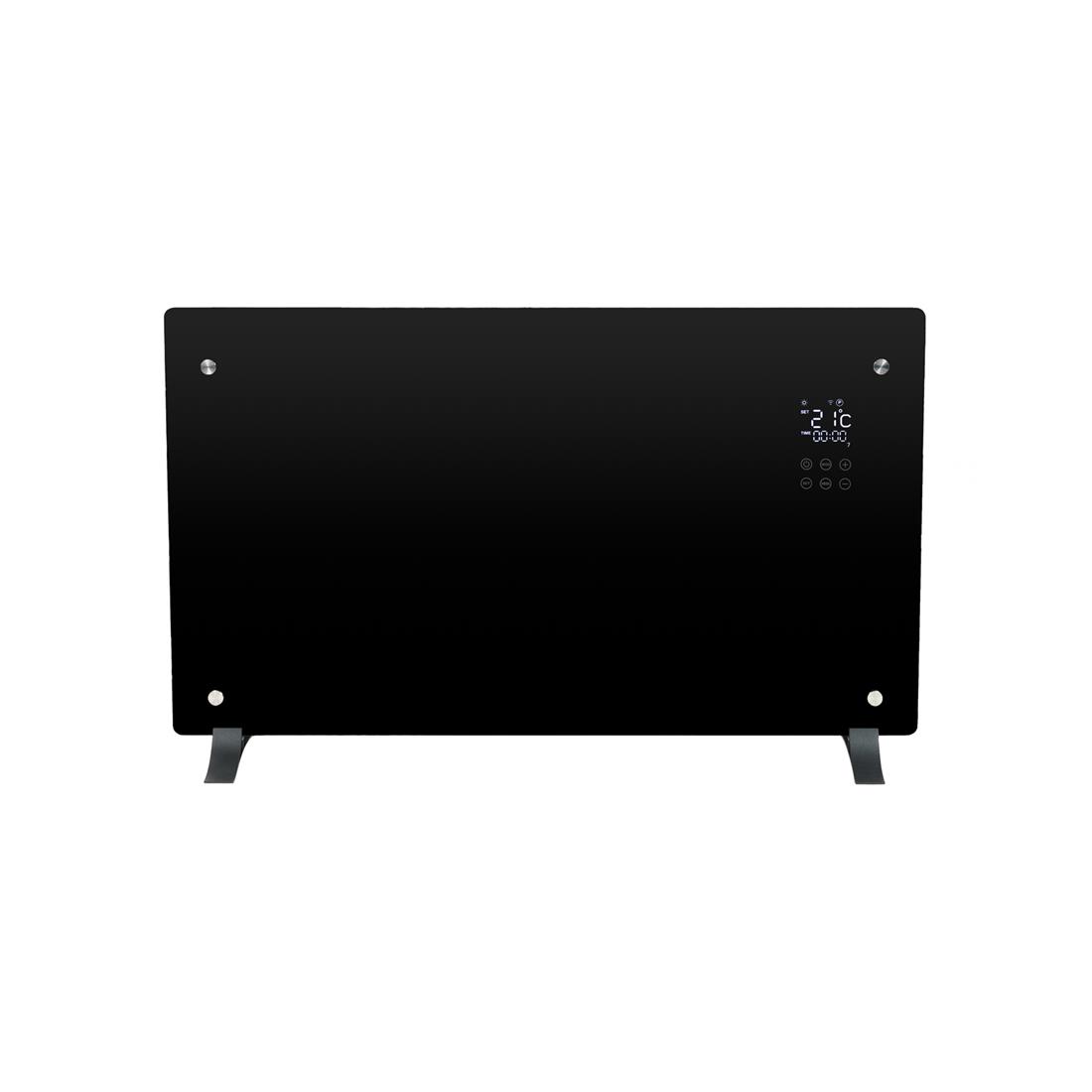 Miniatuur van Eurom alutherm verre elektrische kachel 1500W met WiFi en app - zwart (360981)