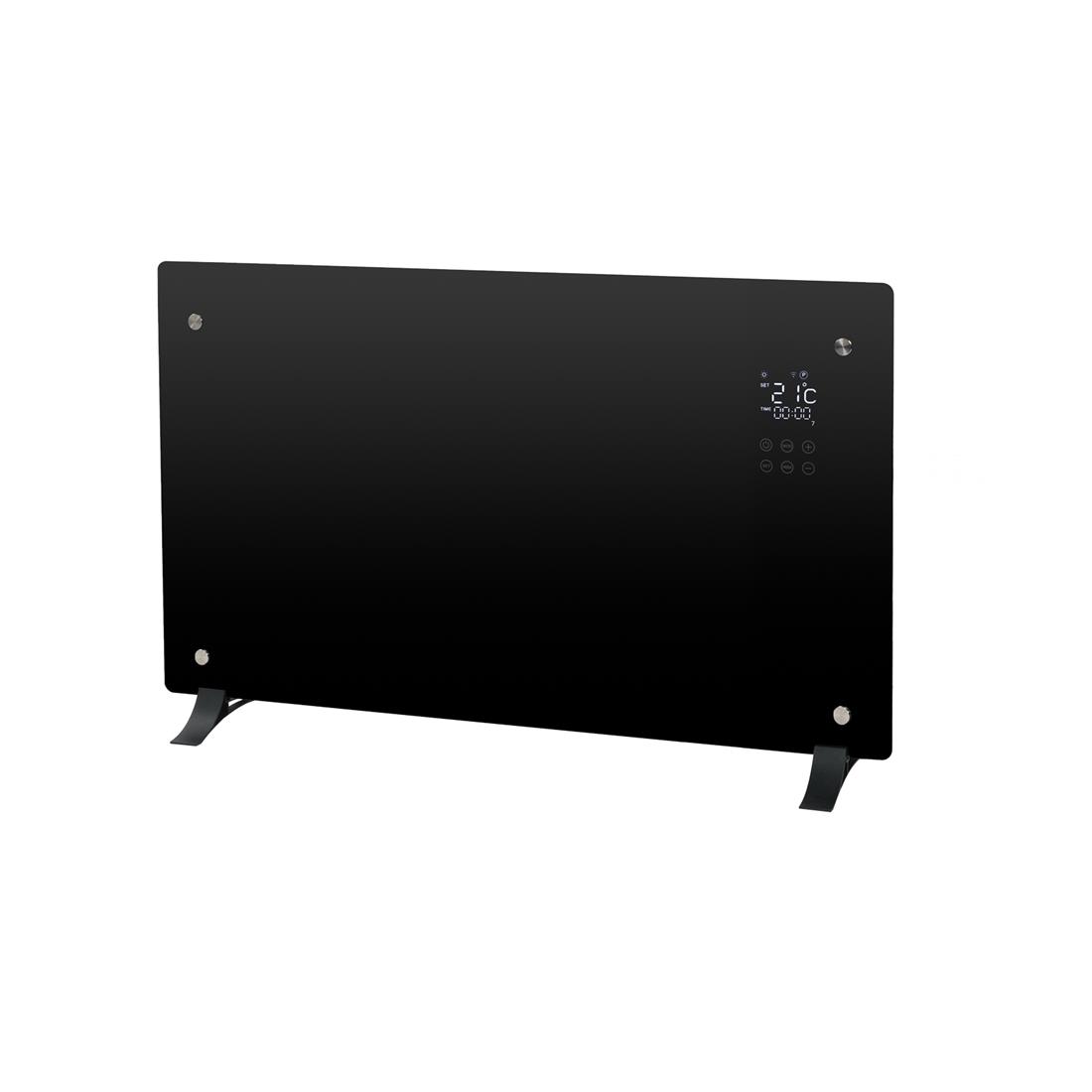 Miniatuur van Eurom alutherm verre elektrische kachel 1500W met WiFi en app - zwart (360981)
