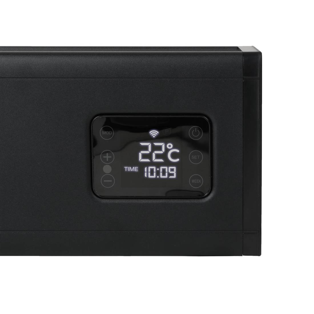 Miniatuur van Eurom alutherm baseboard 1500W met WiFi en app - zwart (361193)