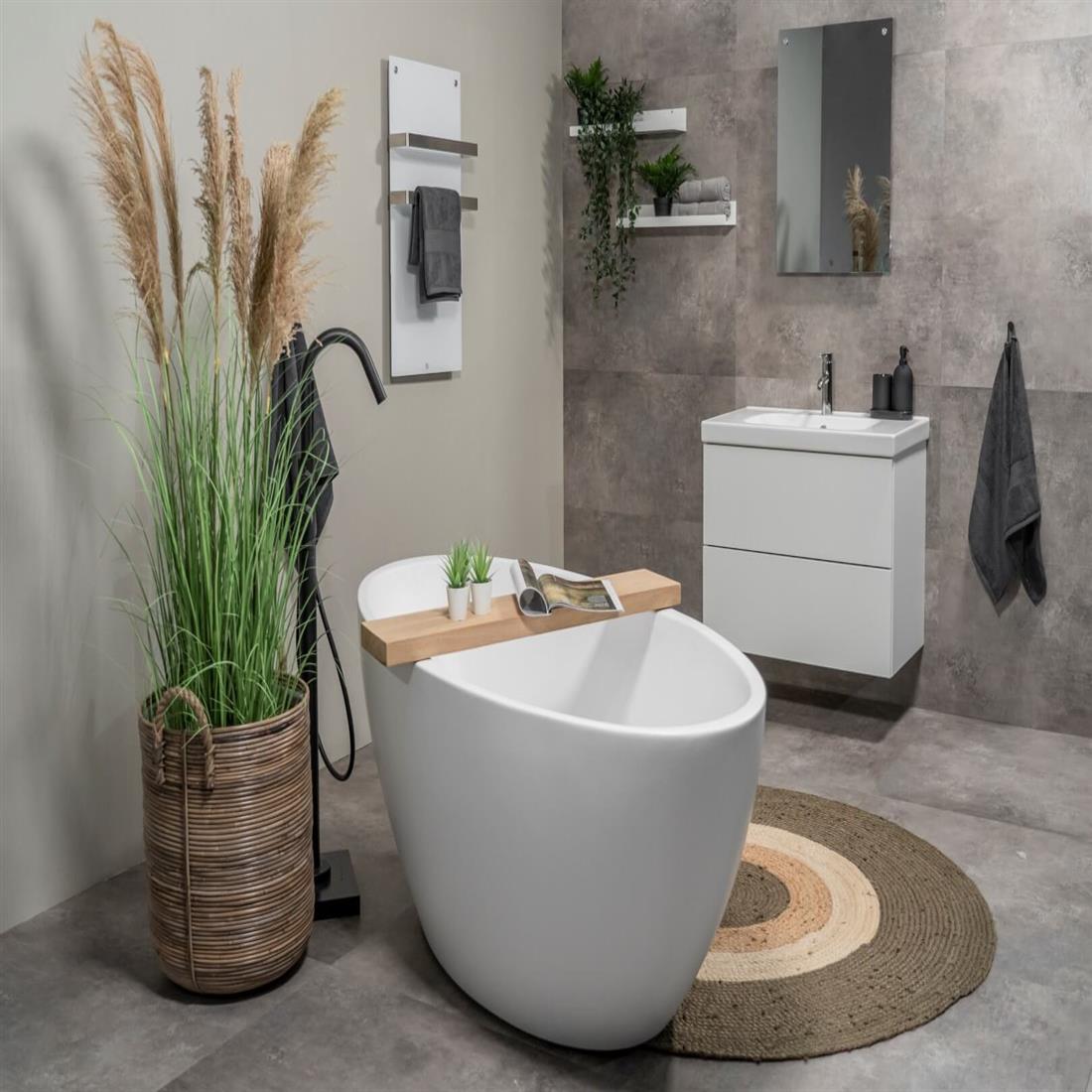 Miniatuur van Eurom Sani 400 badkamer infrarood verwarming 400W met handdoekbeugels, WiFi en app (350067)