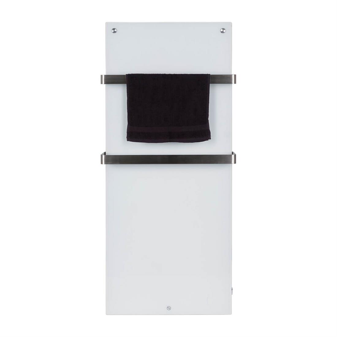Miniatuur van Eurom Sani 600 badkamer infrarood verwarming 600W met handdoekbeugels, WiFi en app (350333)