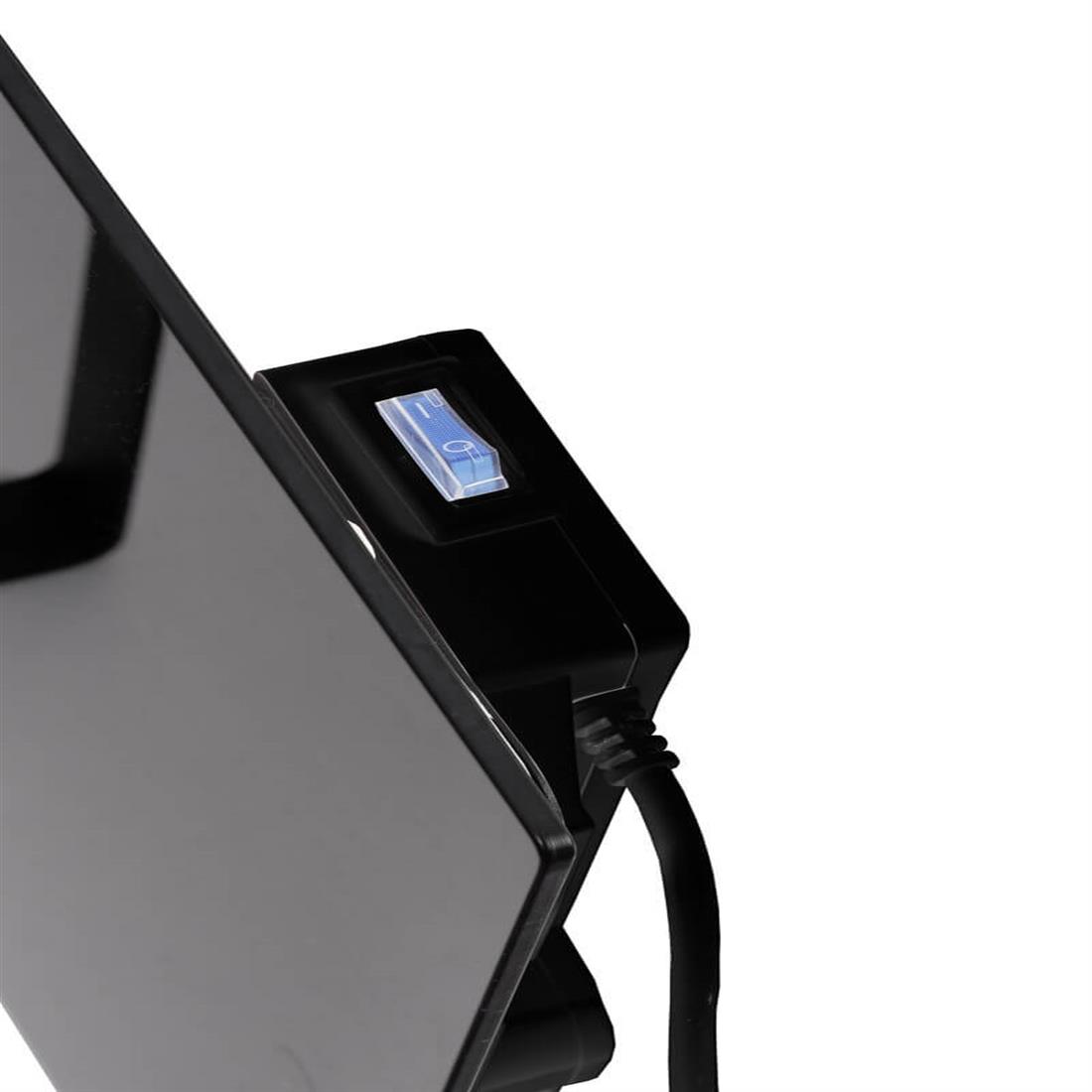 Miniatuur van Eurom Sani 400 badkamer infrarood verwarming 400W met handdoekbeugels, WiFi en app - zwart (350135)
