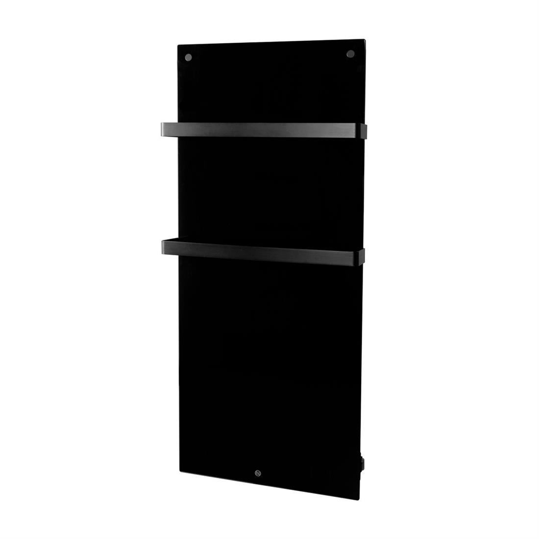 Miniatuur van Eurom Sani 800 badkamer infrarood verwarming 800W met handdoekbeugels, WiFi en app - zwart (350395)