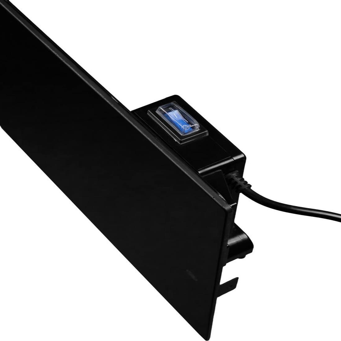 Miniatuur van Eurom Sani 800 badkamer infrarood verwarming 800W met handdoekbeugels, WiFi en app - zwart (350395)