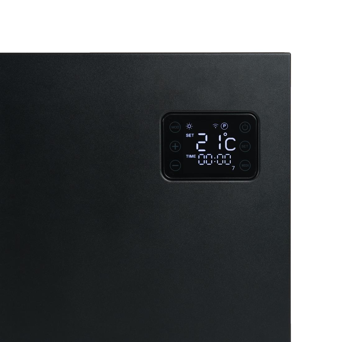 Miniatuur van Eurom alutherm sani elektrische kachel voor badkamer 800W, met WiFi en app - zwart (361025)
