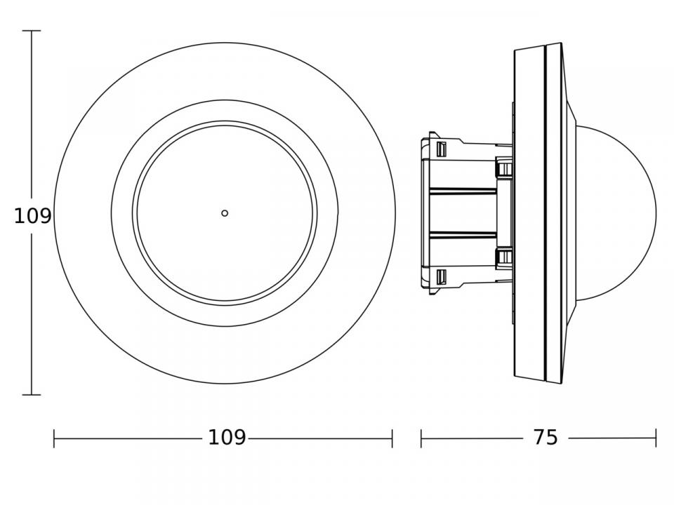 Miniatuur van STEINEL bewegingsmelder en aanwezigheidmelder plafond inbouw PD-24 ECO COM1 - zwart (087845)