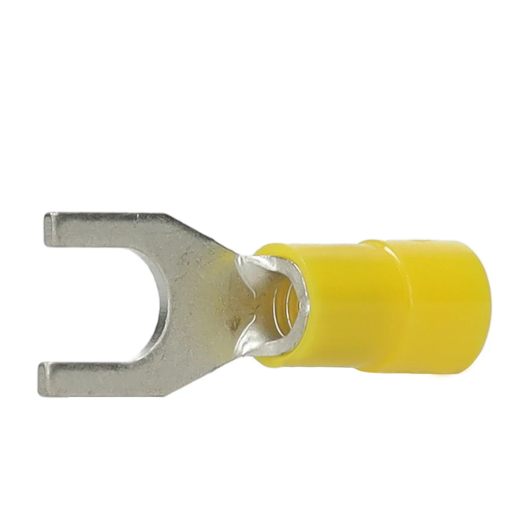 Miniatuur van Cimco geïsoleerde vorkkabelschoen recht geel 4-6mm2 - gat M4 per 100 stuks (180160)
