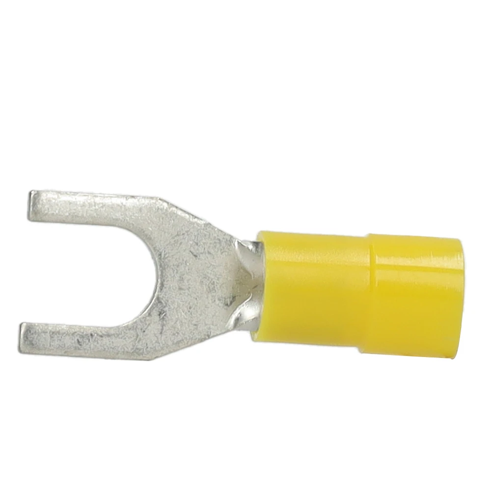 Miniatuur van Cimco geïsoleerde vorkkabelschoen recht geel 4-6mm2 - gat M4 per 100 stuks (180160)