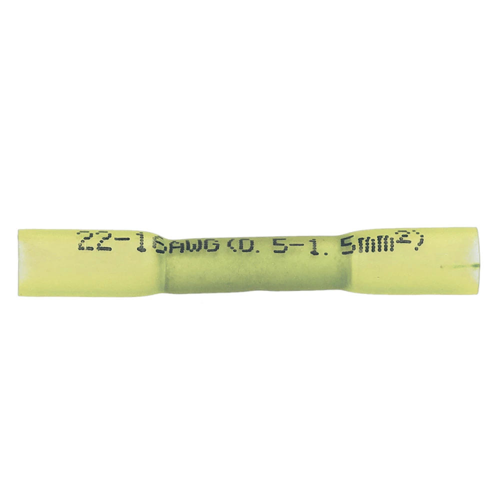 Miniatuur van Cimco geïsoleerde stootverbinder met krimpisolatie geel 4-6mm per 50 stuks (180346)