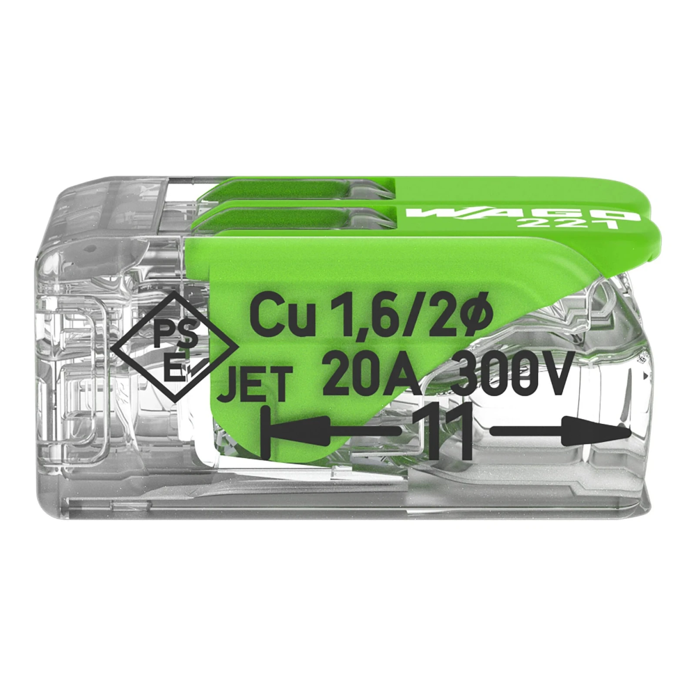 Miniatuur van Wago lasklem 2-voudig 4mm2 - per 100 stuks (221-422)