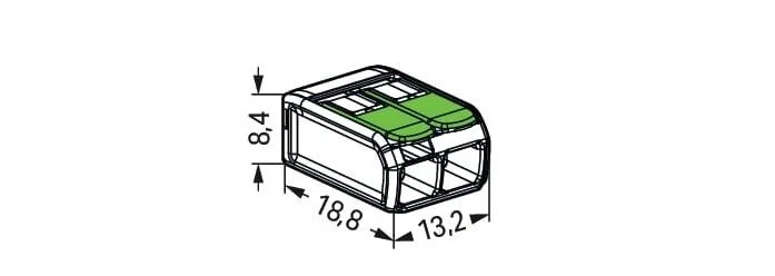 Miniatuur van Wago lasklem 2-voudig 4mm2 - per 100 stuks (221-422)