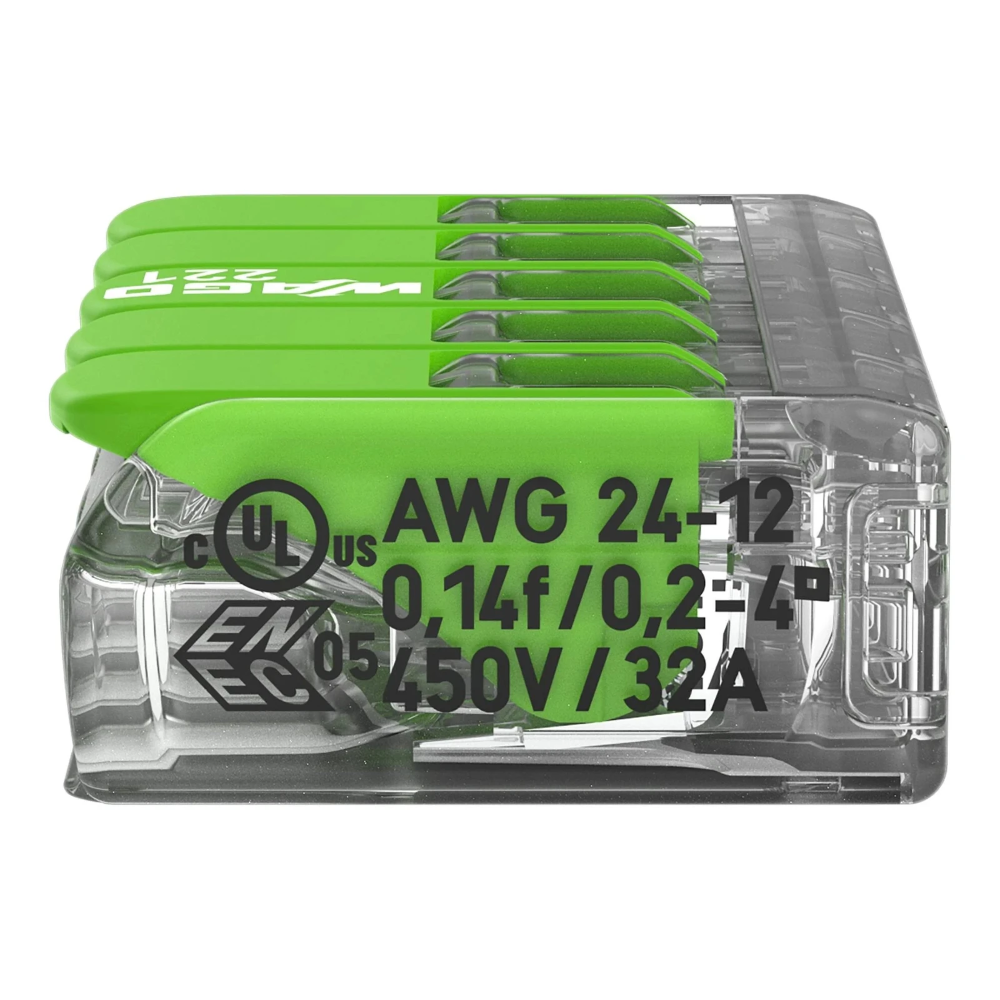 Miniatuur van Wago lasklem 5-voudig 4mm2 - per 25 stuks (221-425)