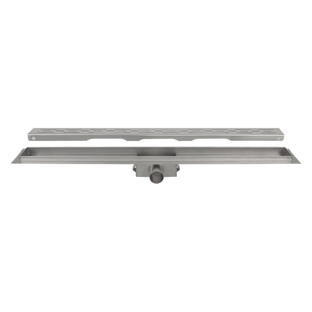 Miniatuur van Differnz douchegoot geborsteld RVS met flens 70x70x900mm - mat chroom (33.111.02)