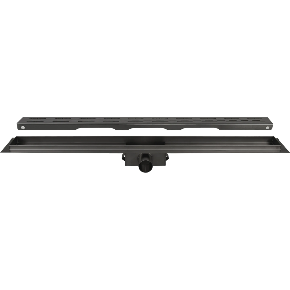 Miniatuur van Differnz douchegoot RVS met flens 70x70x700mm - zwart (33.111.16)