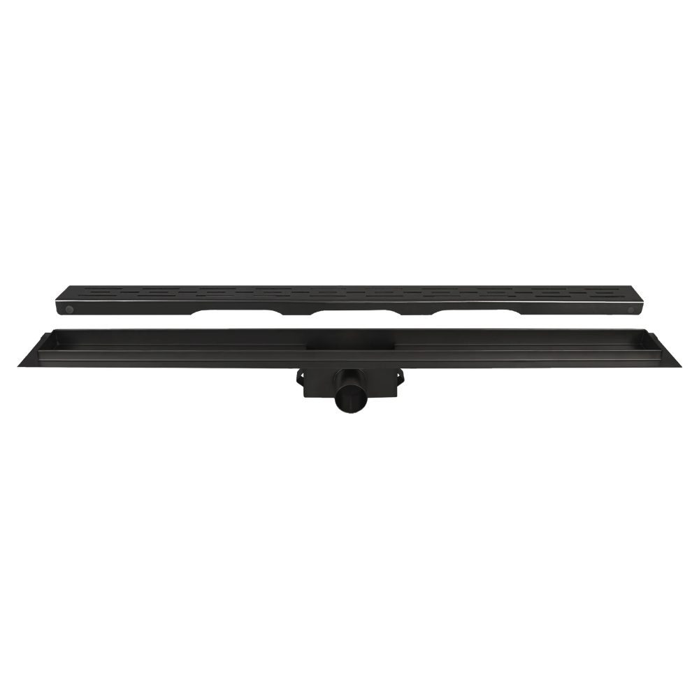 Miniatuur van Differnz douchegoot RVS met flens 70x70x500mm - zwart (33.111.26)