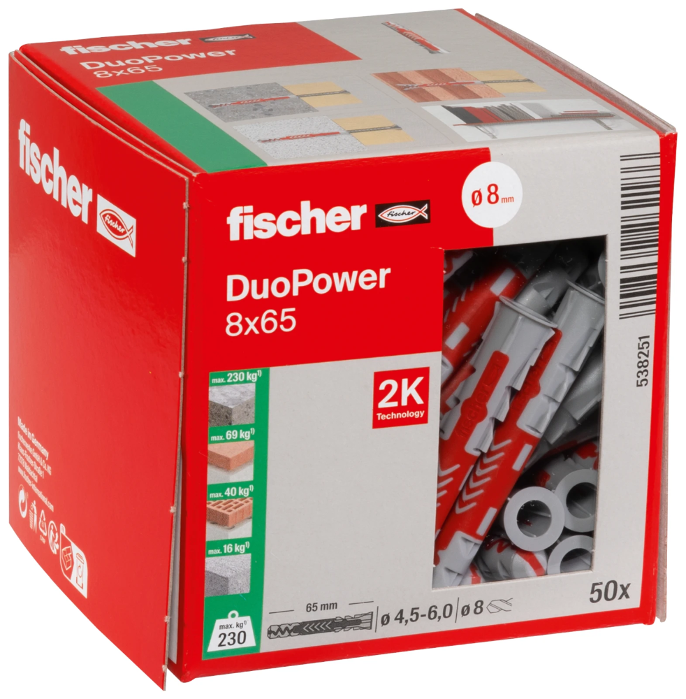 Miniatuur van Fischer DuoPower 8x65 - per 50 stuks (538251)