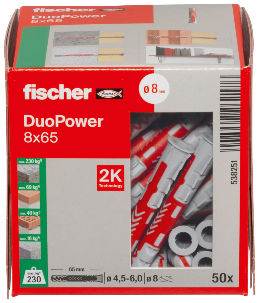 Miniatuur van Fischer DuoPower 8x65 - per 50 stuks (538251)