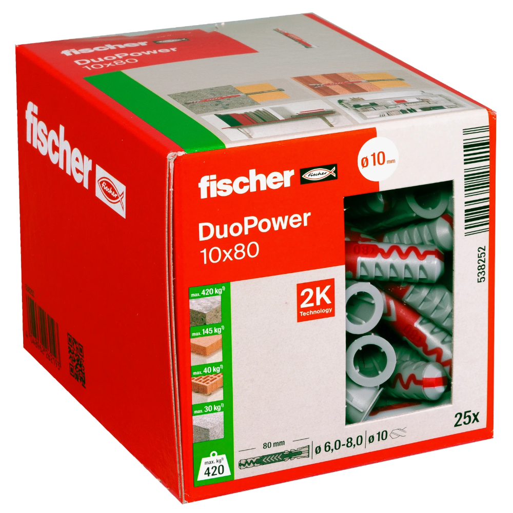 Miniatuur van Fischer DuoPower 10x80 - per 25 stuks (538252)