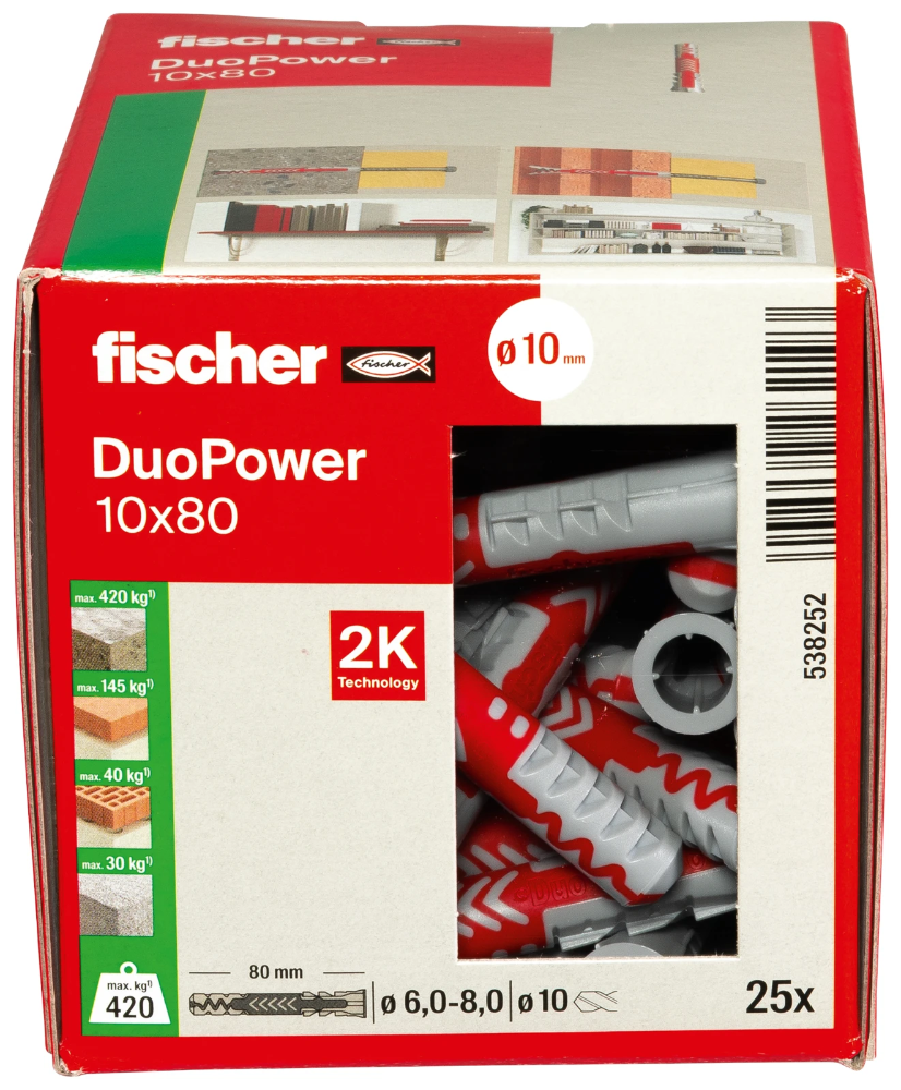 Miniatuur van Fischer DuoPower 10x80 - per 25 stuks (538252)