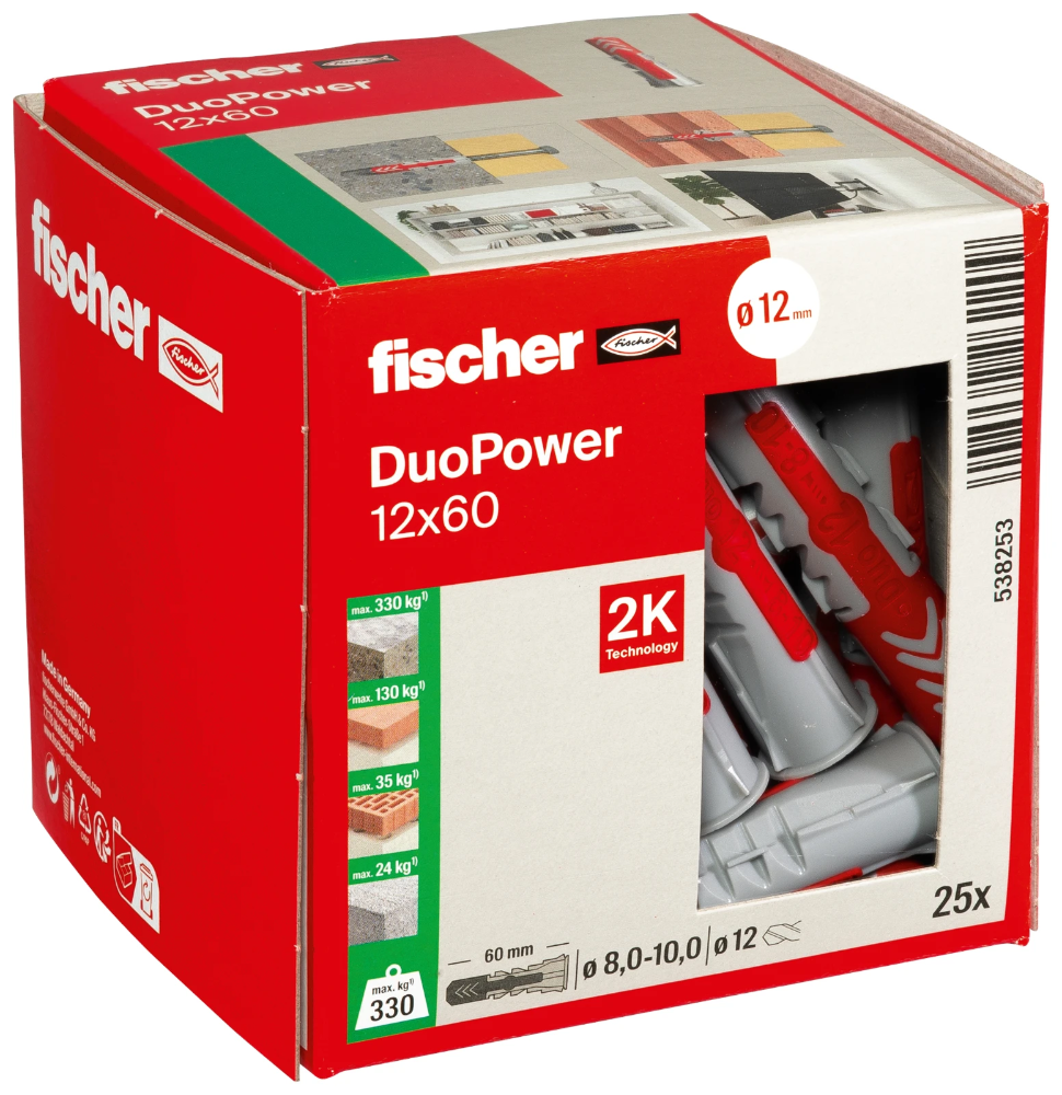 Miniatuur van Fischer DuoPower plug 12x60 - per 25 stuks (538253)