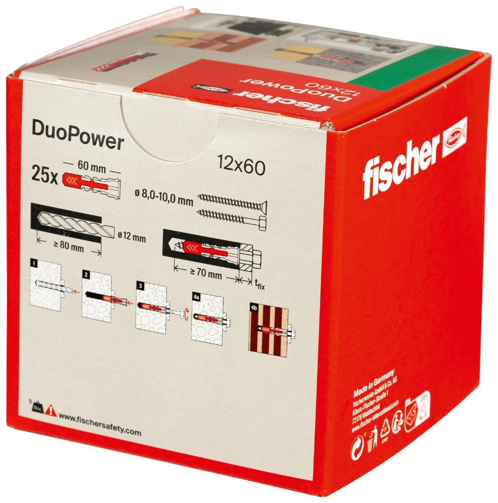 Miniatuur van Fischer DuoPower plug 12x60 - per 25 stuks (538253)