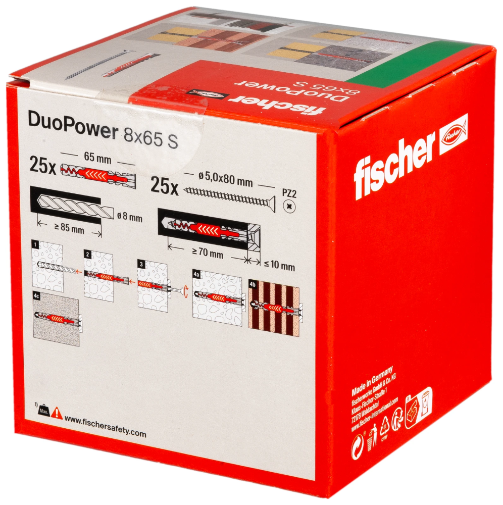 Miniatuur van Fischer DuoPower 8x65 met schroef - 25 stuks (538256)