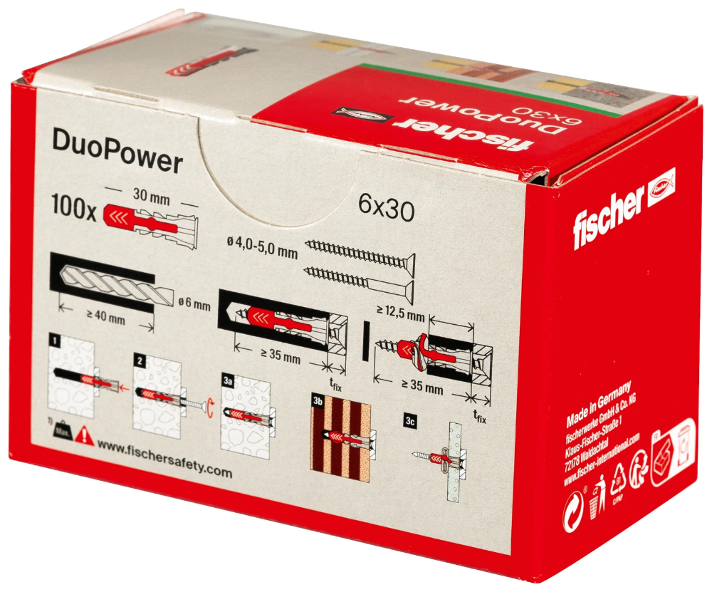 Miniatuur van Fischer DuoPower 6x30 - 100 stuks (535453)