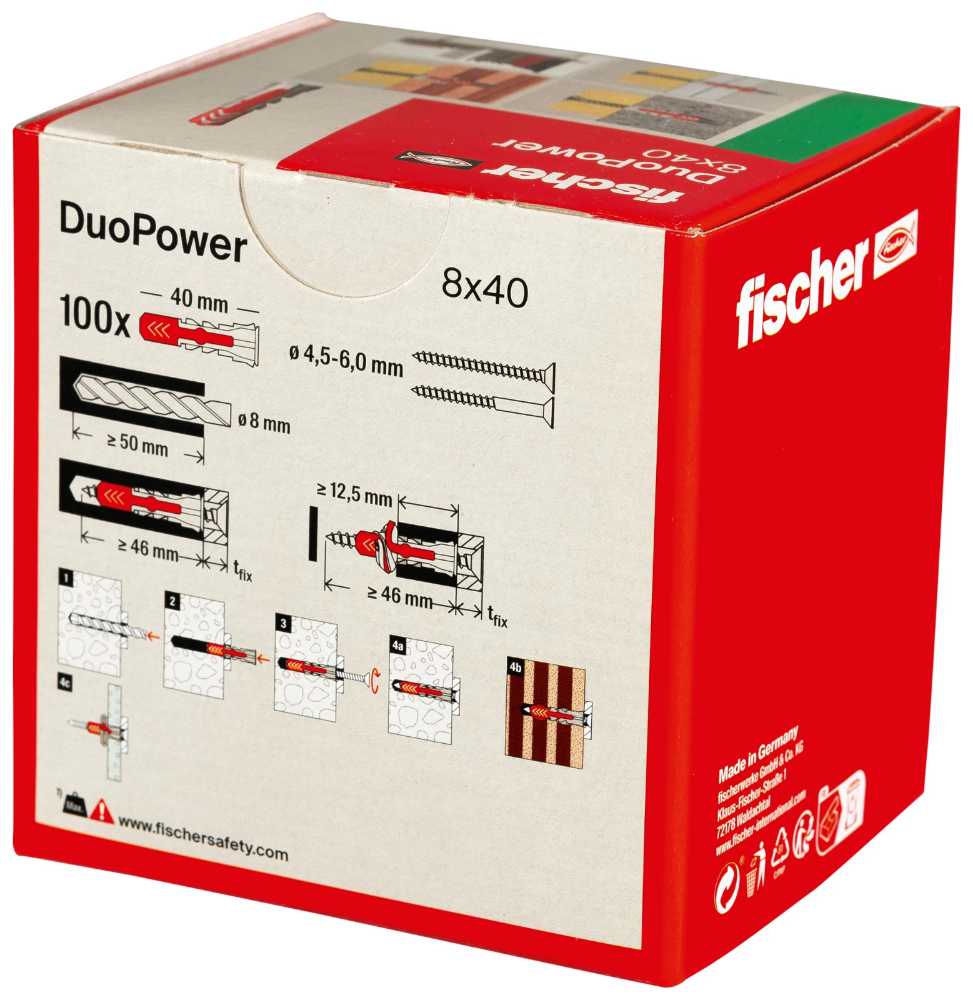 Miniatuur van Fischer DuoPower 8x40 - 100 stuks (535455)
