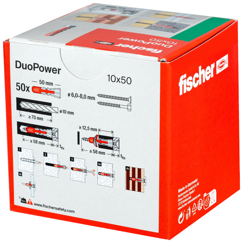 Miniatuur van Fischer DuoPower 10x50 - 50 stuks (535456)