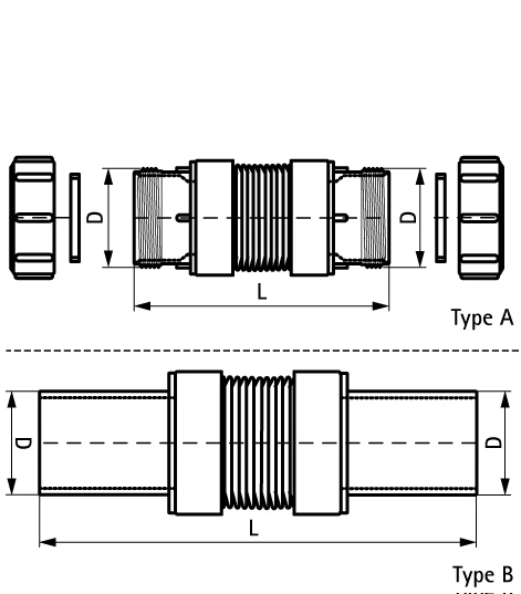 Miniatuur van McAlpine flexibele afvoerbuis PP 2x spie Miniflex 136-186x32mm - wit (0050553)
