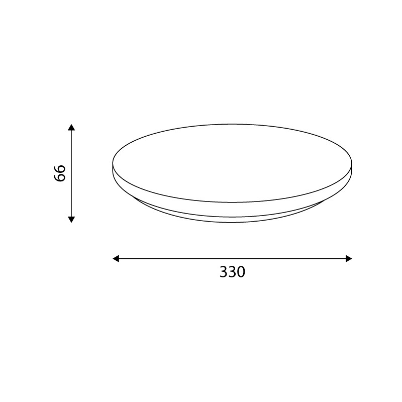 Miniatuur van Prolumia plafonniere 18W 1650Lm 3000K-6500K schakelbaar wit niet dimbaar IP44 (40009912)