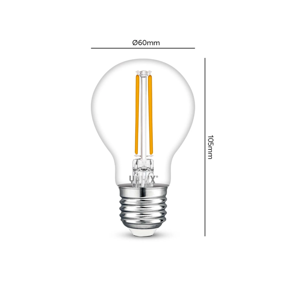 Miniatuur van Yphix LED lamp filament peer E27 4.5W 470lm warm wit 2700K dimbaar (50510407)