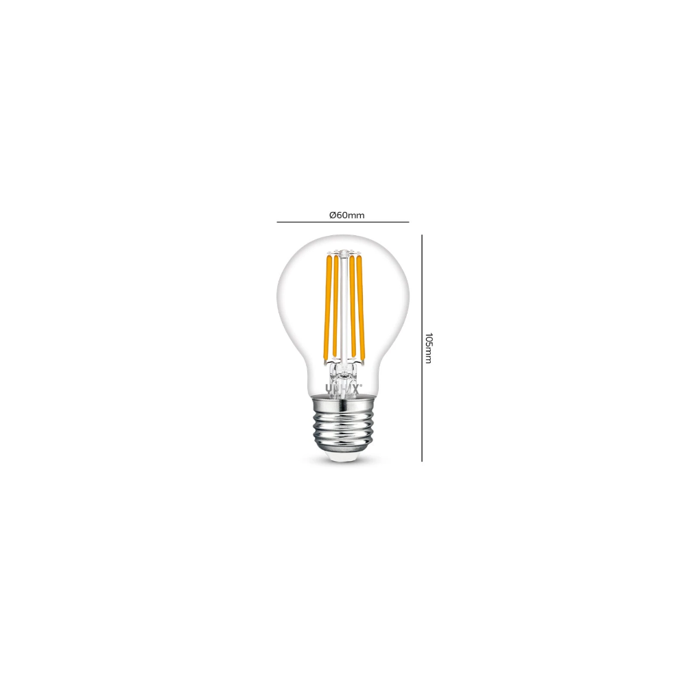 Miniatuur van Yphix LED lamp filament peer E27 8W 806lm warm wit 2700K dimbaar (50510408)