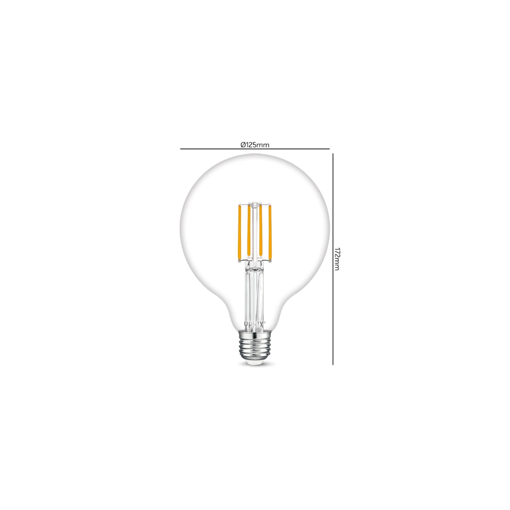 Miniatuur van Yphix LED lamp filament bol E27 8W 806lm warm wit 2700K dimbaar (50510440)