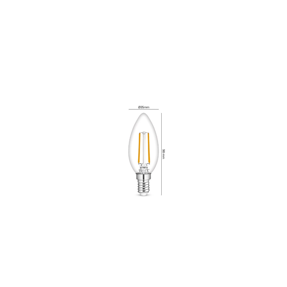 Miniatuur van Yphix LED lamp buis E14 1.8W 120lm warm wit 2700K (142199)